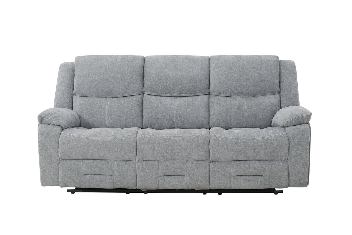 Weston 3 Seater Manual Recliner Sofa - Grey