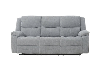 Weston 3 Seater Manual Recliner Sofa - Grey