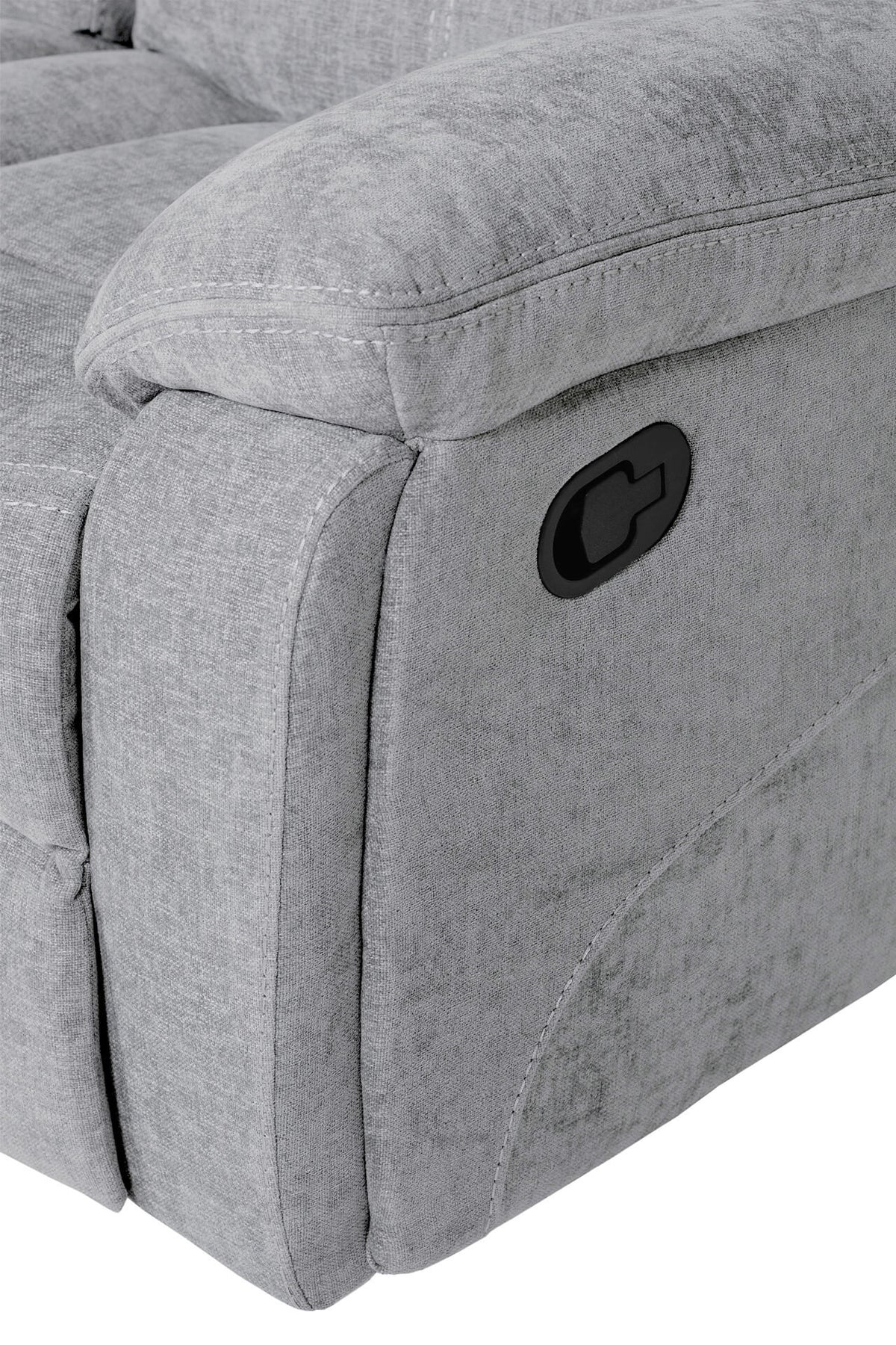 Weston 3 Seater Manual Recliner Sofa - Grey