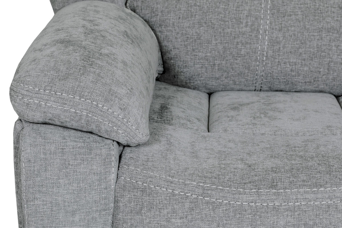 Weston 3 Seater Manual Recliner Sofa - Grey