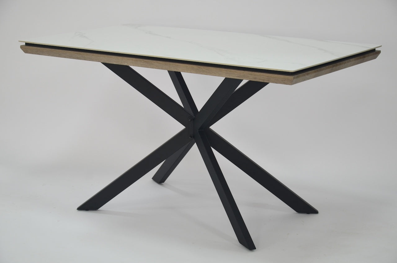 Zara Dining Table - Marble Effect White