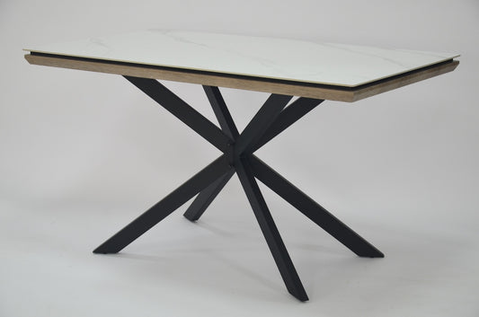 Zara Dining Table - Marble Effect White