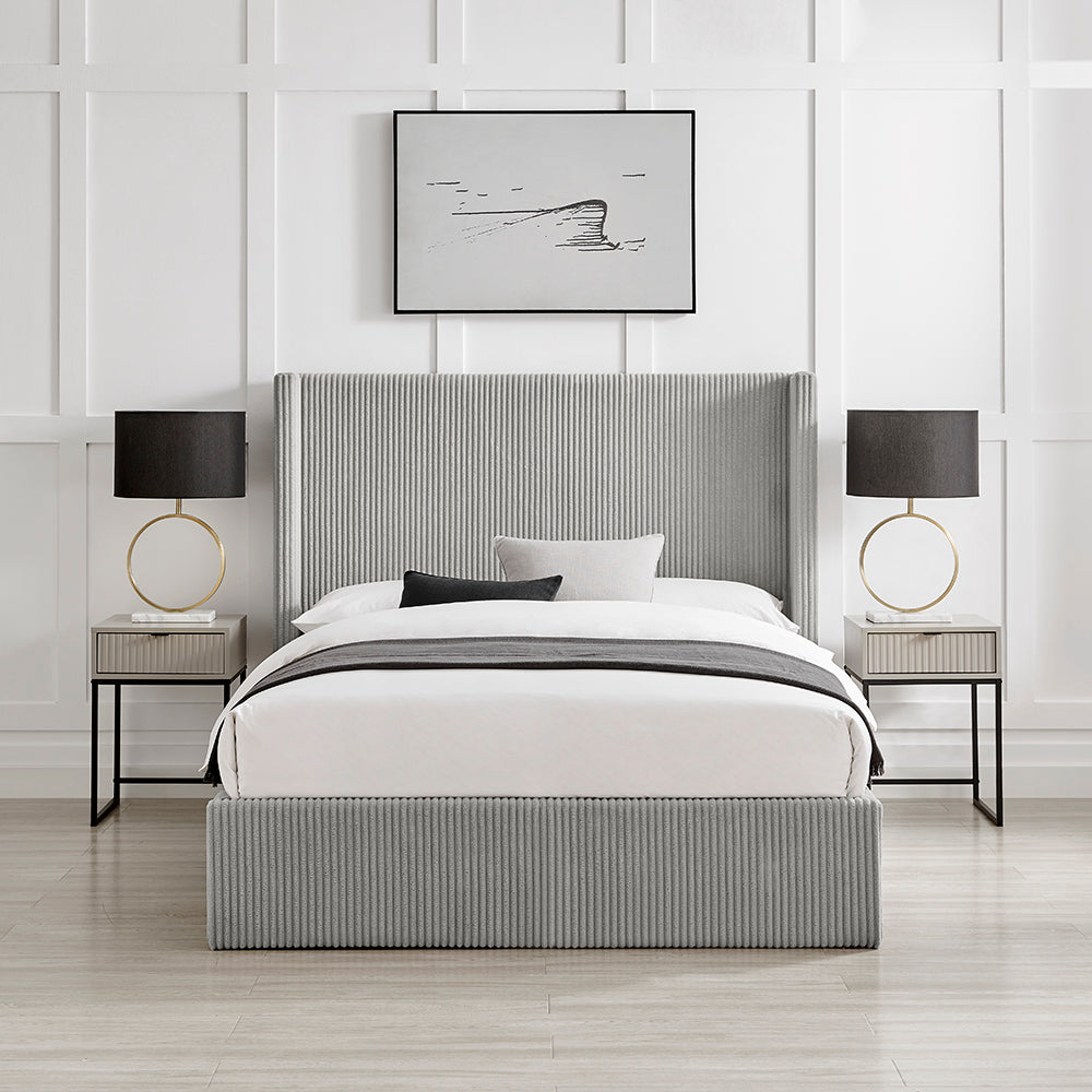 Gemini Storage Bed (LB74) - Grey Cord - Multiple Sizes