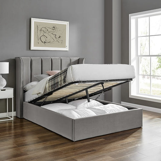 Polaris Storage Bed (LB69) - Silver - Multiple Sizes