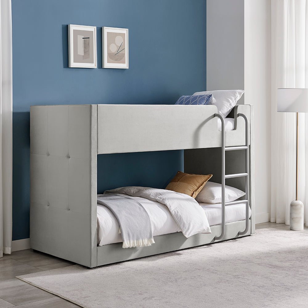 Eloise Bunk Bed (LB89) - Grey Velvet