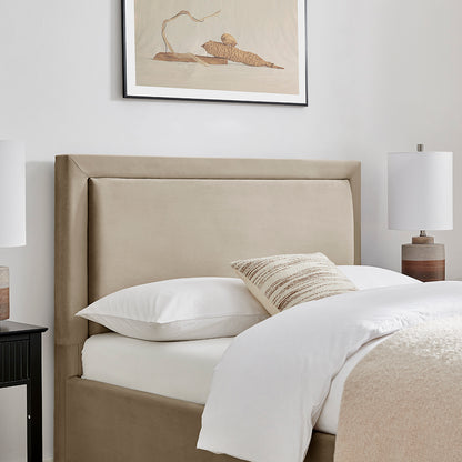 Ursa Storage Bed (LB78) - Taupe Velvet - Multiple Sizes