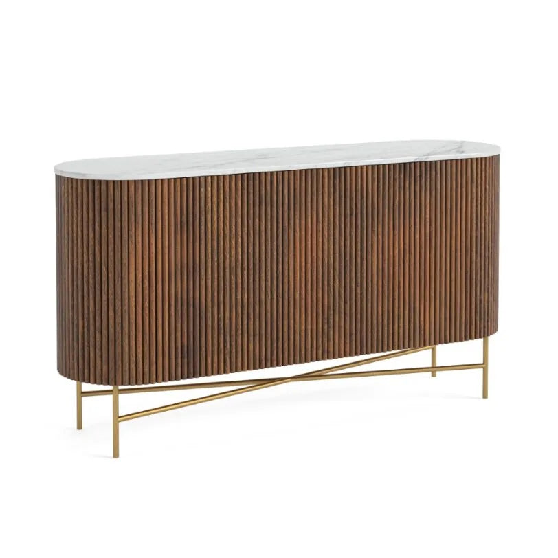 Harvard Sideboard - Walnut w/ Marble Top - Multiple Sizes