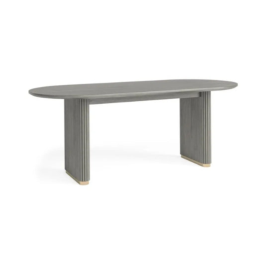Isabella Oval Dining Table - Grey