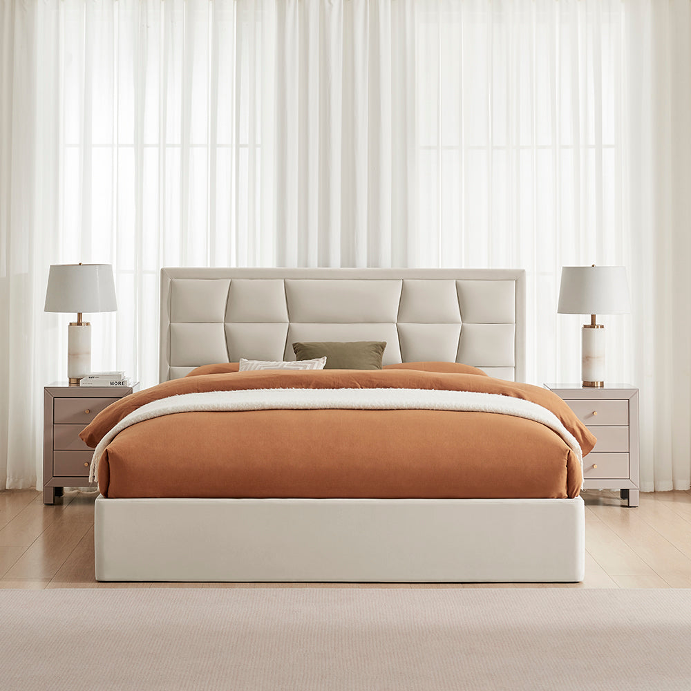 Carmen Storage Bed (LB88) - Natural - Multiple Sizes