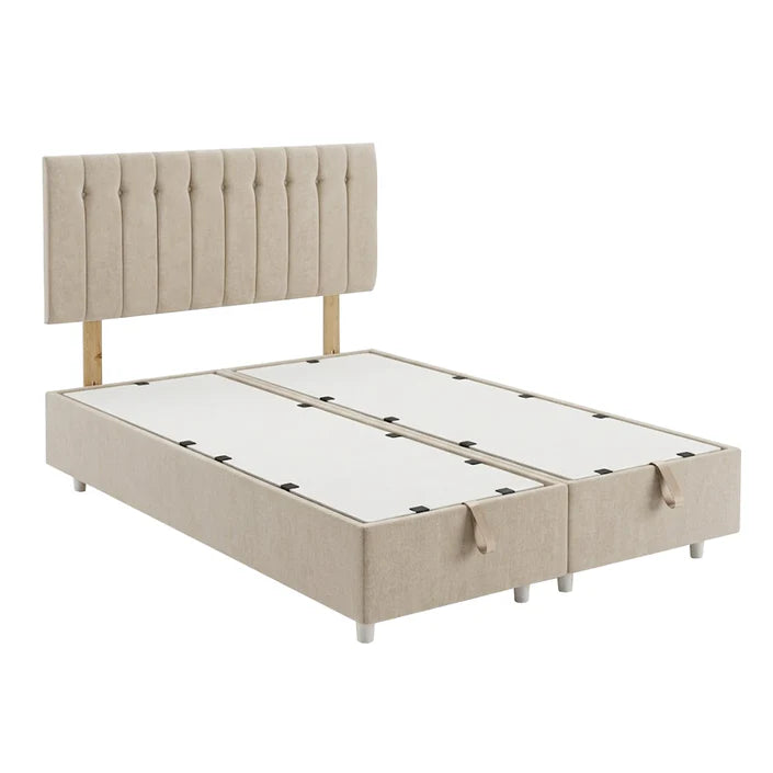Bella Storage Bed - Stone - Multiple Sizes