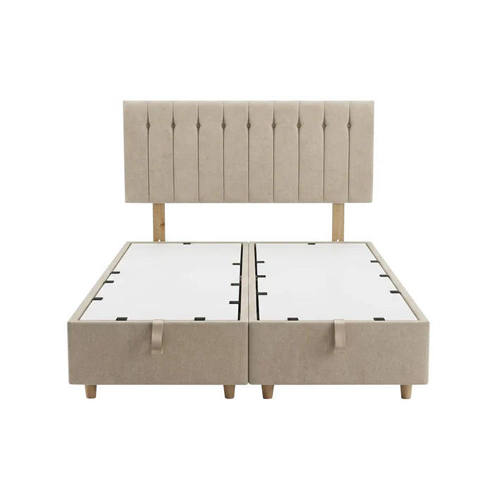 Bella Storage Bed - Stone - Multiple Sizes