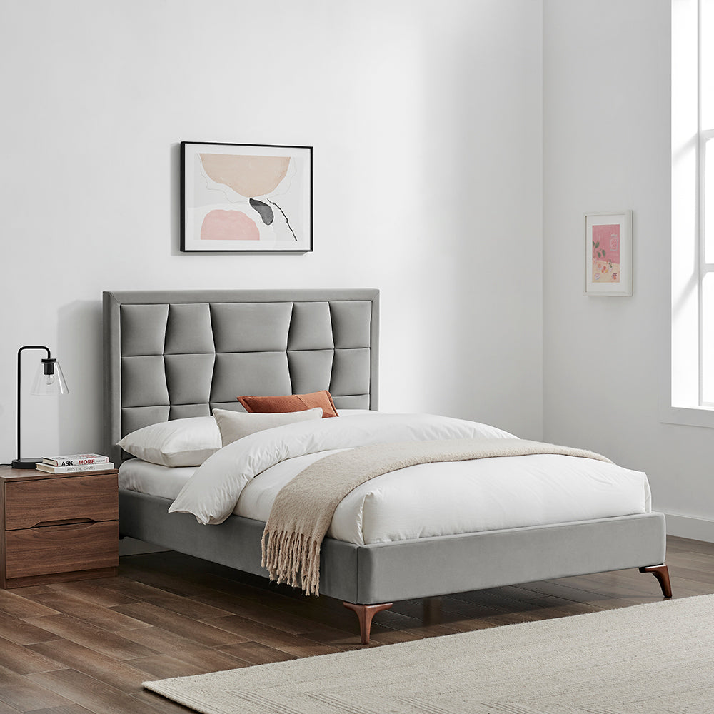 Carmen Bed (LB87) - Silver - Multiple Sizes