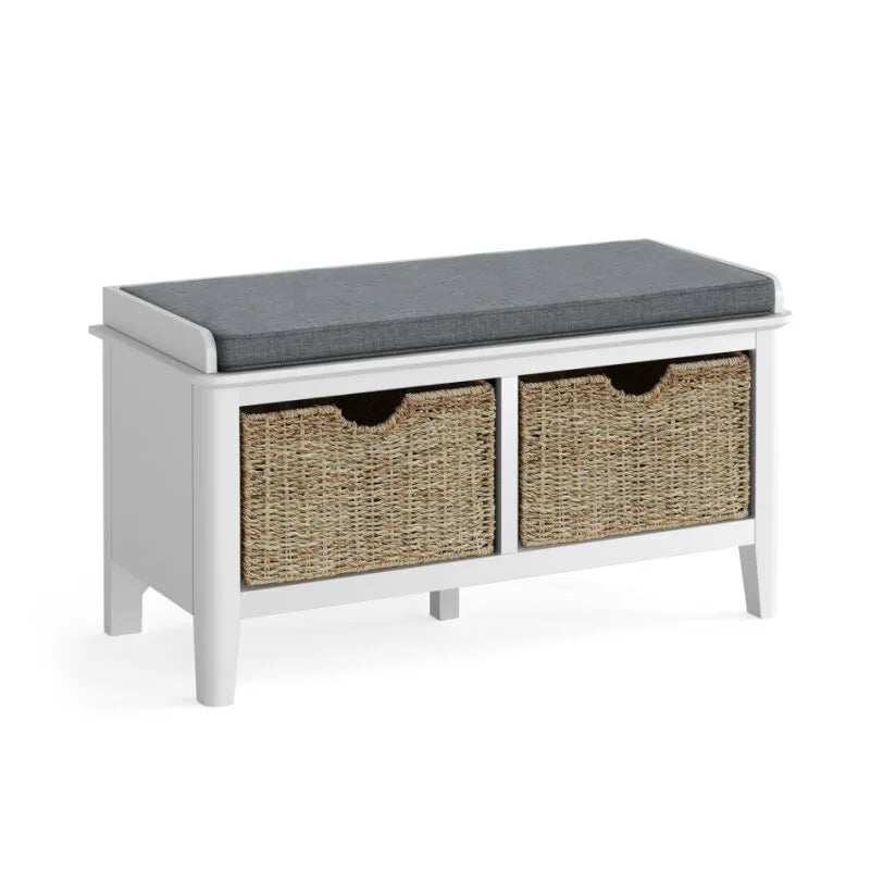 Hampstead Storage Bench - White