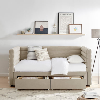 Bellatrix Day Bed (LB79) - Taupe Velvet
