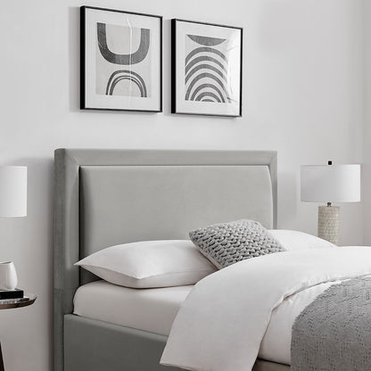 Ursa Storage Bed (LB78) - Grey Velvet - Multiple Sizes