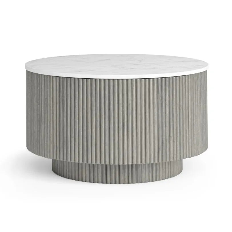Isabella Coffee Table - Grey w/ Marble Top