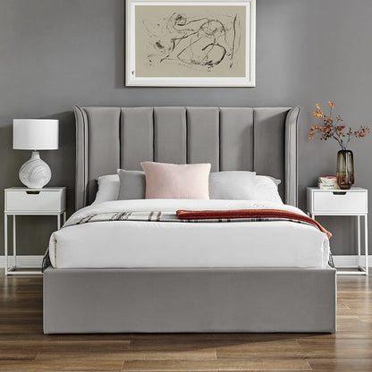 Polaris Storage Bed (LB69) - Silver - Multiple Sizes