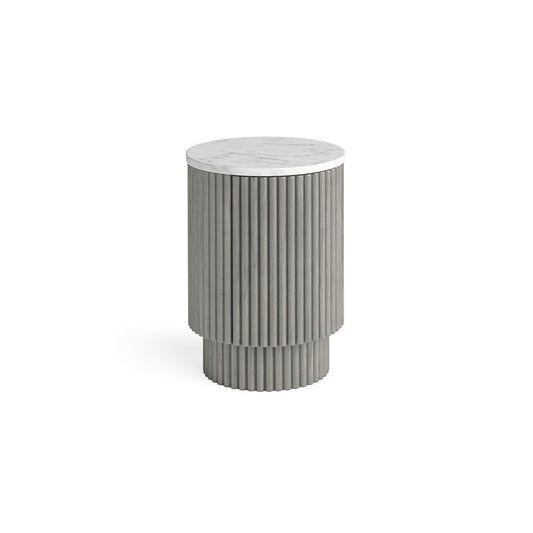 Isabella Side Table - Grey w/ Marble Top