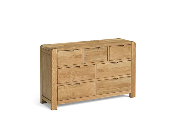 Edson 3 Over 4 Chest of Drawers - Oak
