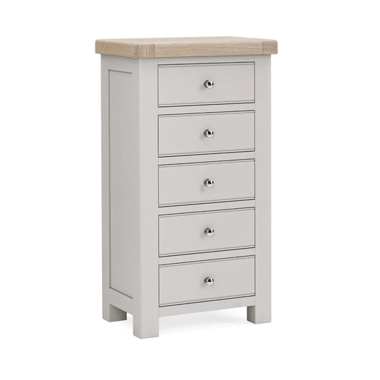 Salcombe Tallboy Chest - Light Grey