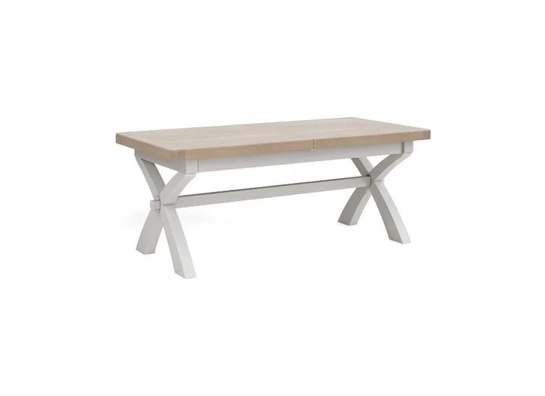 Salcombe Cross Leg Extendable Dining Table - Light Grey