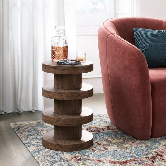 California Bobbin Side Table - Dark Oak
