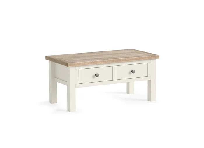 Modern Country Coffee Table - Coconut White - Multiple Sizes