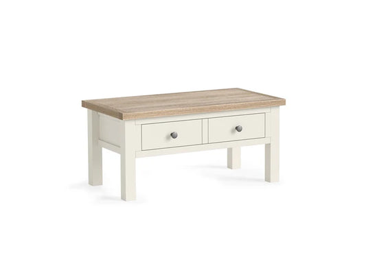 Modern Country Coffee Table - Coconut White - Multiple Sizes