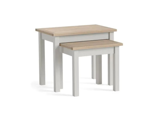 Modern Country Nest of Tables - Stone Grey