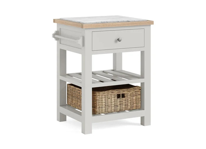 Modern Country Small Kitchen Island - Stone Grey