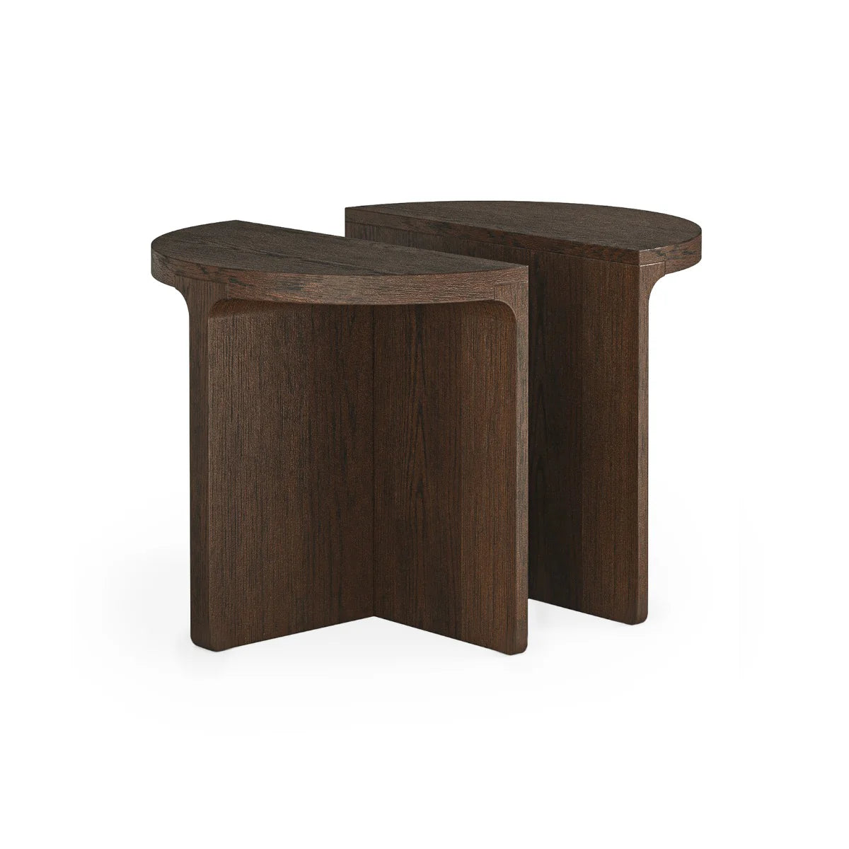 California Half Moon Nest of Tables - Dark Oak