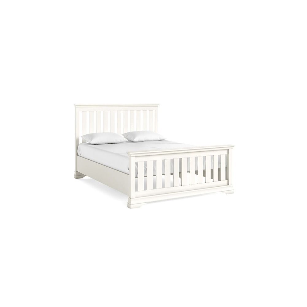 Burgundy Slatted Bed Frame - Coconut Milk - Multiple Sizes