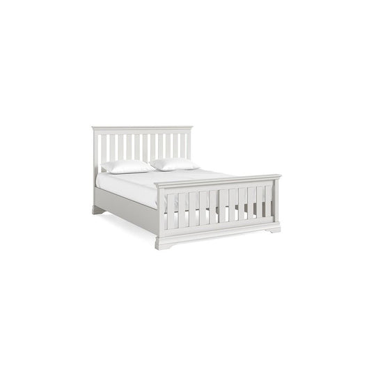 Burgundy Slatted Bed Frame - Grey - Multiple Sizes