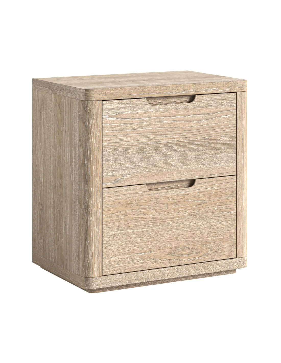 Portobello Wide Bedside Locker - Natural Oak