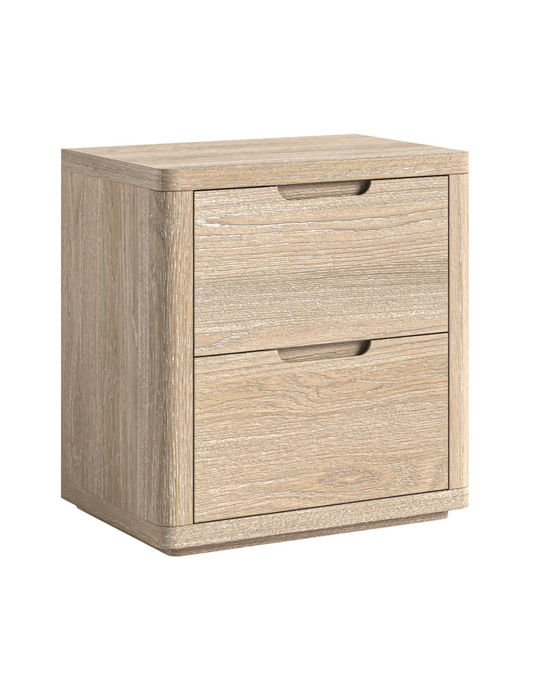 Portobello Wide Bedside Locker - Natural Oak