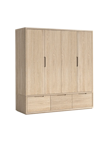 Portobello Wardrobe - Natural Oak - Multiple Sizes