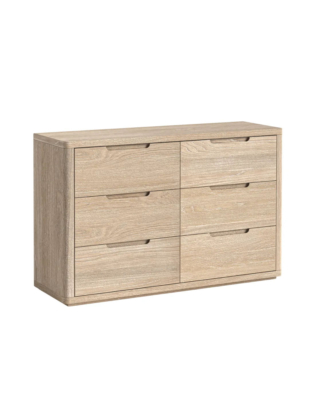 Portobello 6 Drawer Chest - Natural Oak