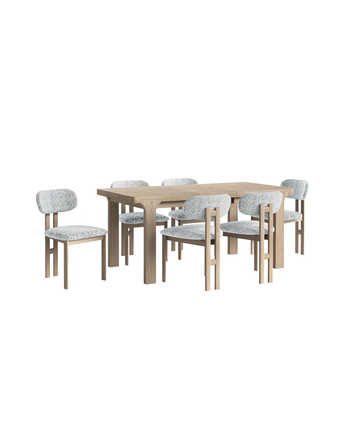 Portobello Large Extendable Dining Table - Natural Oak