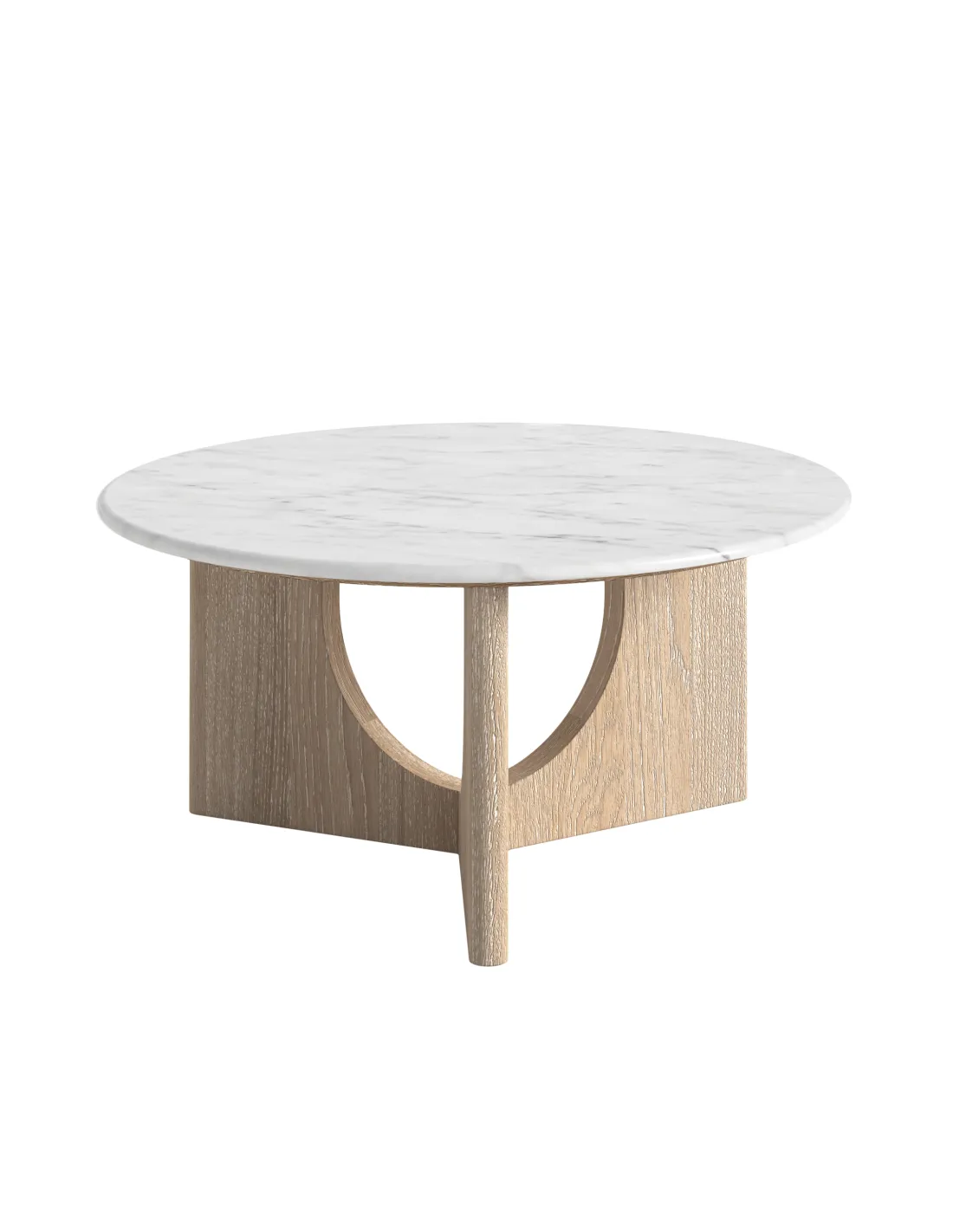 Portobello Coffee Table - Natural Oak w/ Travertine Top