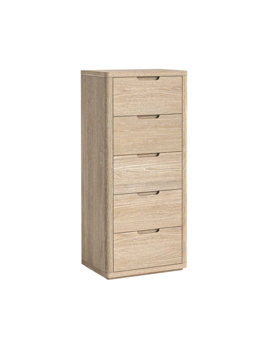Portobello Tallboy Chest - Natural Oak