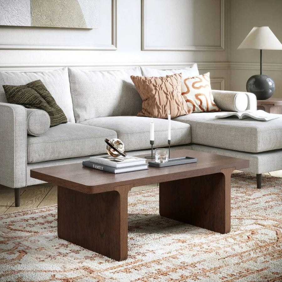 California Rectangular Coffee Table - Dark Oak
