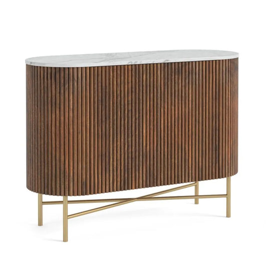 Harvard Sideboard - Walnut w/ Marble Top - Multiple Sizes