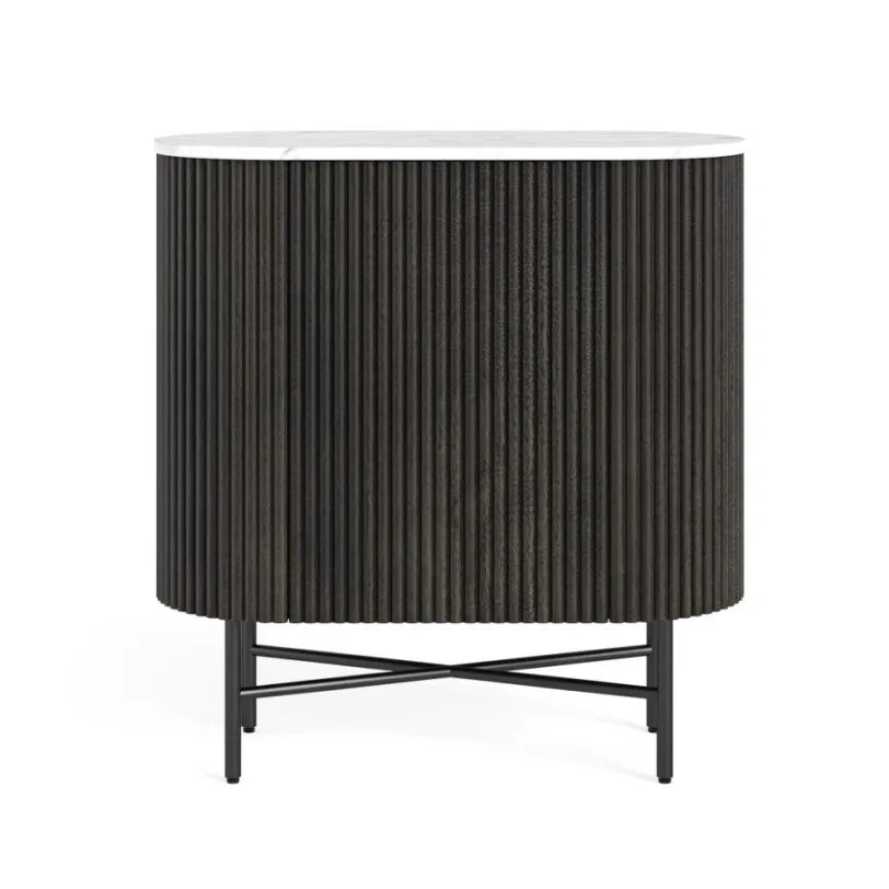 Lucas Sideboard - Black w/ Marble Top - Multiple Sizes